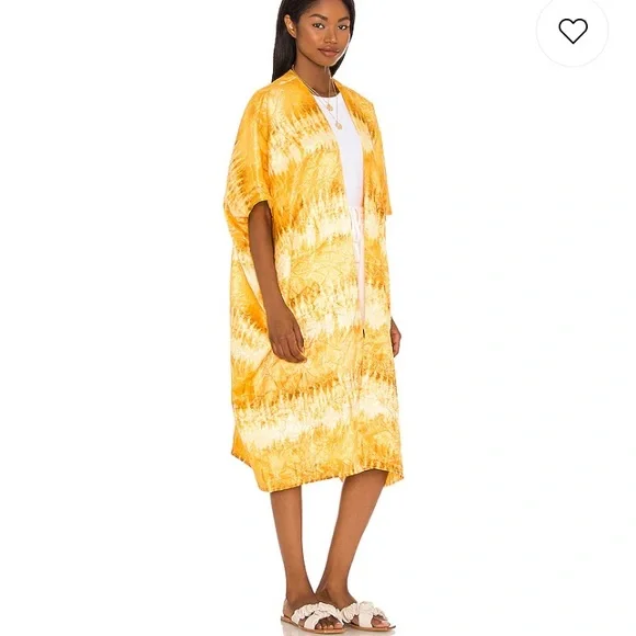 House of Harlow 1960 Coverup in Yellow Tie Dye. Size XL. Brand new! - Picture 2 of 6